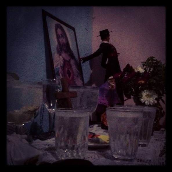 Os copos de água são espíritos.