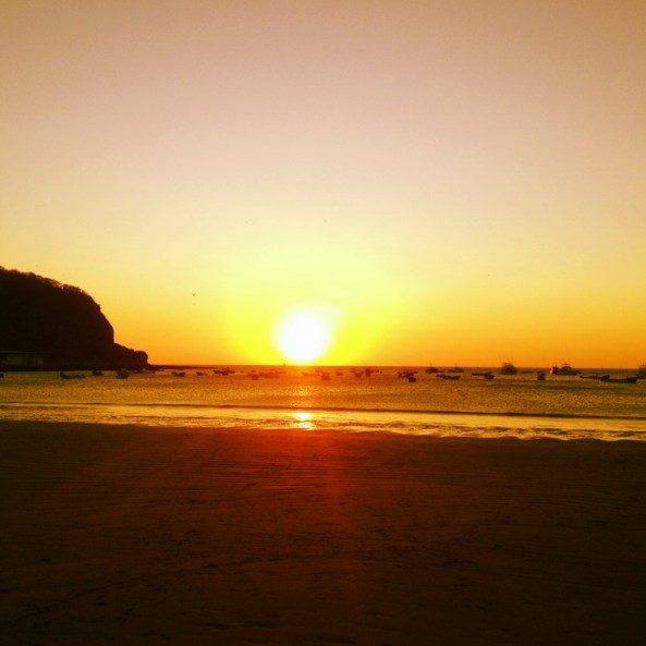 Por do sol em San Juan del Sur