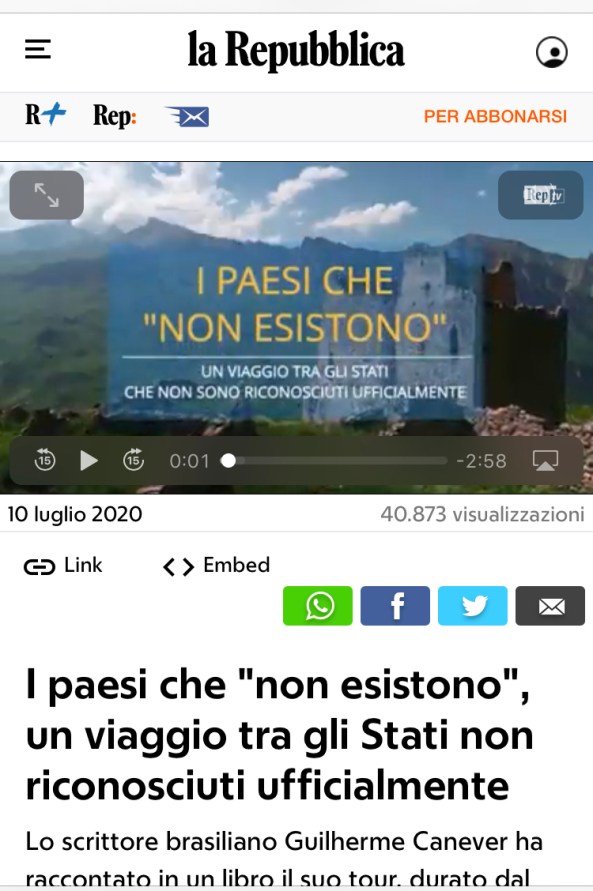 I paesi che non esistono